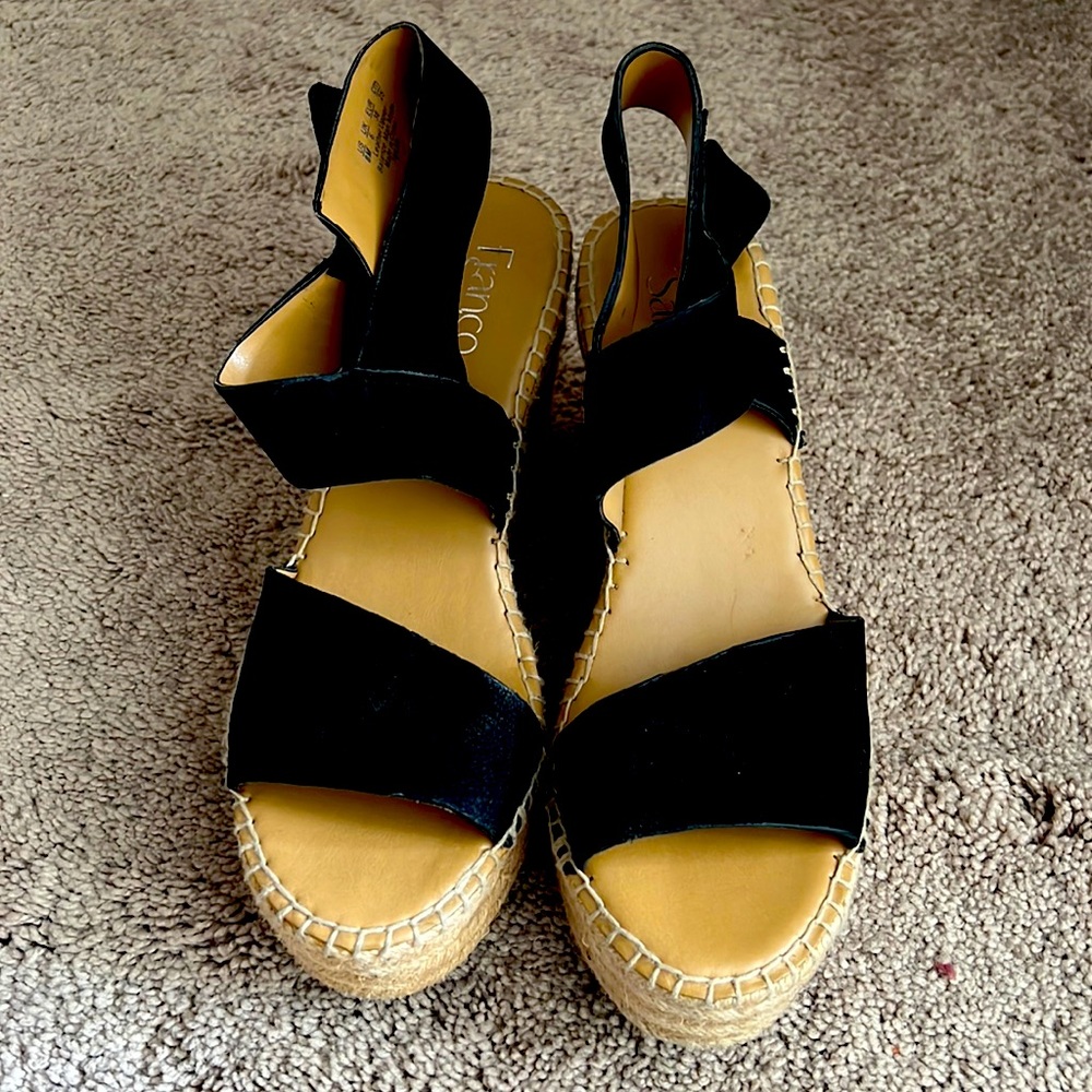 Franco Sarto Black wedges - size 8